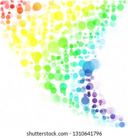 Bubbles Circle Dots Unique Colorful Bright Vector Background