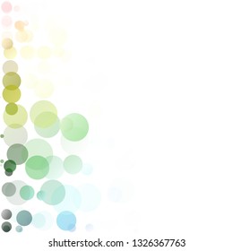 Bubbles Circle Dots Unique Colorful Bright Vector Background