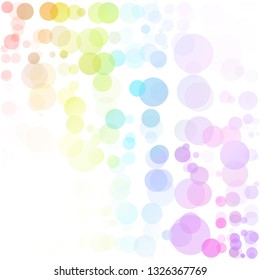 Bubbles Circle Dots Unique Colorful Bright Vector Background