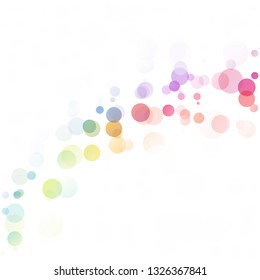 Bubbles Circle Dots Unique Colorful Bright Vector Background
