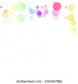 Bubbles Circle Dots Unique Colorful Bright Vector Background
