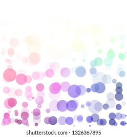 Bubbles Circle Dots Unique Colorful Bright Vector Background