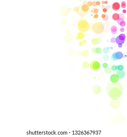 Bubbles Circle Dots Unique Colorful Bright Vector Background