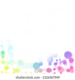 Bubbles Circle Dots Unique Colorful Bright Vector Background