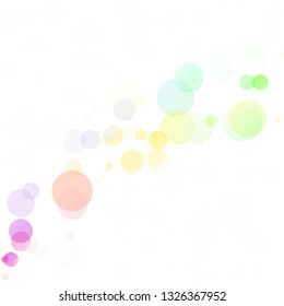 Bubbles Circle Dots Unique Colorful Bright Vector Background