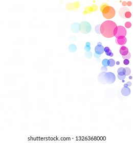 Bubbles Circle Dots Unique Colorful Bright Vector Background