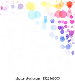 Bubbles Circle Dots Unique Colorful Bright Vector Background