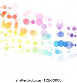 Bubbles Circle Dots Unique Colorful Bright Vector Background