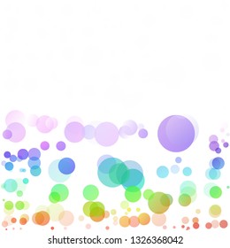 Bubbles Circle Dots Unique Colorful Bright Vector Background
