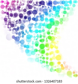 Bubbles Circle Dots Unique Colorful Bright Vector Background