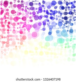 Bubbles Circle Dots Unique Colorful Bright Vector Background