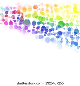 Bubbles Circle Dots Unique Colorful Bright Vector Background