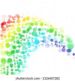 Bubbles Circle Dots Unique Colorful Bright Vector Background