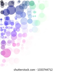 Bubbles Circle Dots Unique Colorful Bright Vector Background