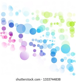 Bubbles Circle Dots Unique Colorful Bright Vector Background