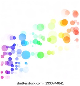 Bubbles Circle Dots Unique Colorful Bright Vector Background