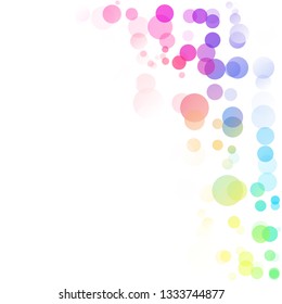 Bubbles Circle Dots Unique Colorful Bright Vector Background