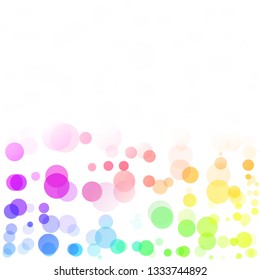 Bubbles Circle Dots Unique Colorful Bright Vector Background