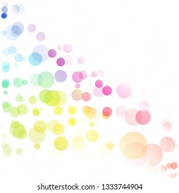 Bubbles Circle Dots Unique Colorful Bright Vector Background