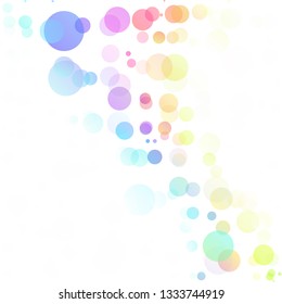 Bubbles Circle Dots Unique Colorful Bright Vector Background