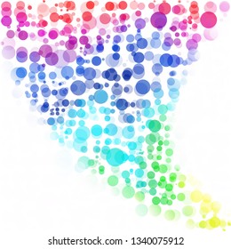 Bubbles Circle Dots Unique Colorful Bright Vector Background
