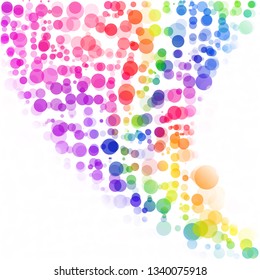 Bubbles Circle Dots Unique Colorful Bright Vector Background