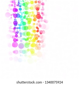 Bubbles Circle Dots Unique Colorful Bright Vector Background