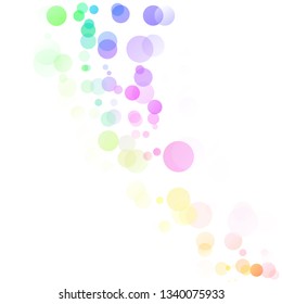 Bubbles Circle Dots Unique Colorful Bright Vector Background