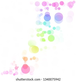Bubbles Circle Dots Unique Colorful Bright Vector Background
