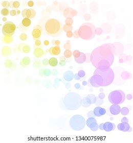 Bubbles Circle Dots Unique Colorful Bright Vector Background