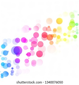 Bubbles Circle Dots Unique Colorful Bright Vector Background