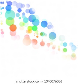 Bubbles Circle Dots Unique Colorful Bright Vector Background