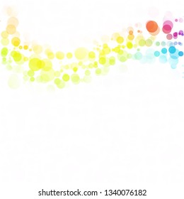 Bubbles Circle Dots Unique Colorful Bright Vector Background