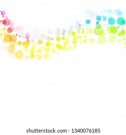 Bubbles Circle Dots Unique Colorful Bright Vector Background