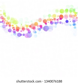 Bubbles Circle Dots Unique Colorful Bright Vector Background