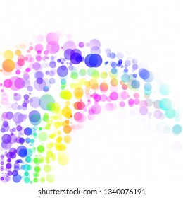 Bubbles Circle Dots Unique Colorful Bright Vector Background