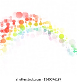 Bubbles Circle Dots Unique Colorful Bright Vector Background
