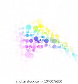Bubbles Circle Dots Unique Colorful Bright Vector Background