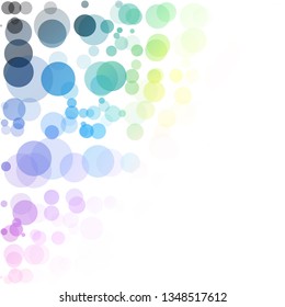 Bubbles Circle Dots Unique Colorful Bright Vector Background