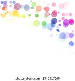 Bubbles Circle Dots Unique Colorful Bright Vector Background