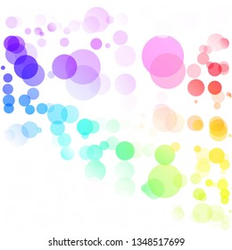 Bubbles Circle Dots Unique Colorful Bright Vector Background