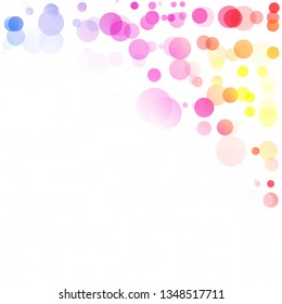 Bubbles Circle Dots Unique Colorful Bright Vector Background