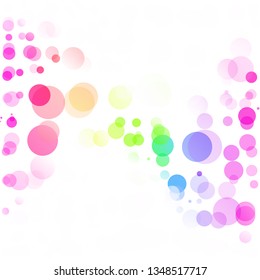 Bubbles Circle Dots Unique Colorful Bright Vector Background