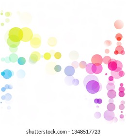 Bubbles Circle Dots Unique Colorful Bright Vector Background