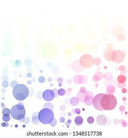 Bubbles Circle Dots Unique Colorful Bright Vector Background