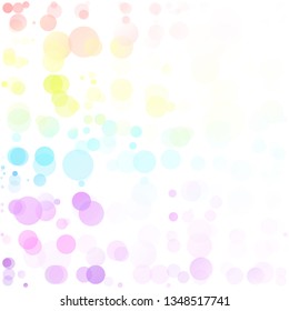 Bubbles Circle Dots Unique Colorful Bright Vector Background