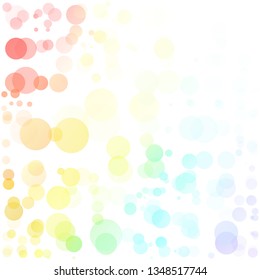 Bubbles Circle Dots Unique Colorful Bright Vector Background