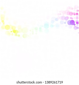 Bubbles Circle Dots Unique Colorful Bright Vector Background