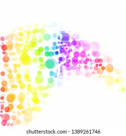 Bubbles Circle Dots Unique Colorful Bright Vector Background