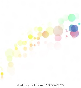 Bubbles Circle Dots Unique Colorful Bright Vector Background